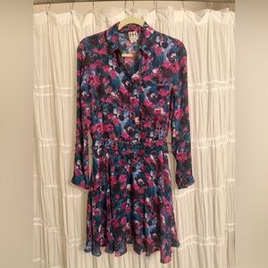 Haute Hippie Silk Long Sleeve Dress